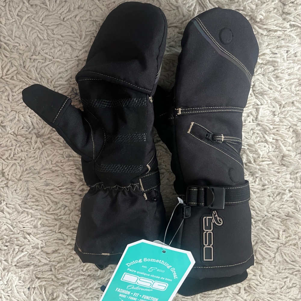 DSG Outerwear Black Winter Avid Flip Top Mittens